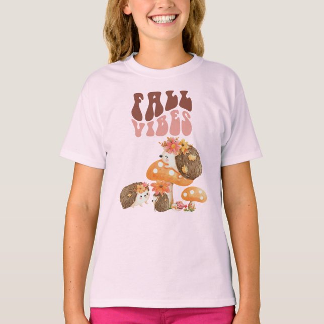 Fall Hedgehogs T Shirt (Framsida)