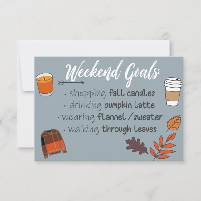 "Fall Helg Goals" to-Do-Roligten (Framsida)