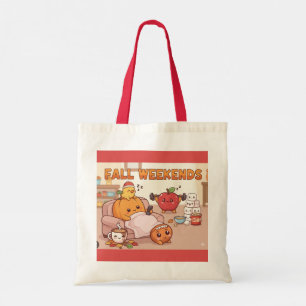 Fall Helg Tote Bag - Mysiga Säsong Shopper Tygkasse