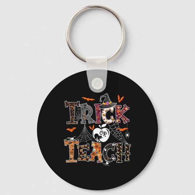 Fall Helgdag Thated Thanksgiving Halloween Teacher Nyckelring (Framsida)