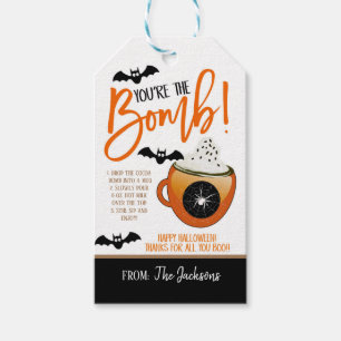 Fall Hett Cocoa Bomb Gift Märkre Presentetikett