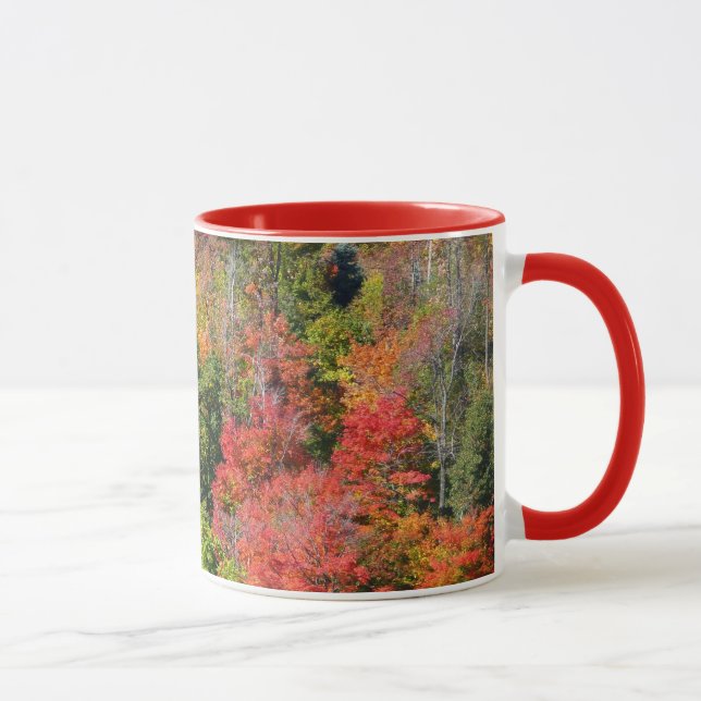 Fall Hillside Colorful Autumn Natature Photogratog Mugg (Höger)