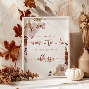 Fall Hjälp Busy Mamma till Be Adress och Kuvert P Poster