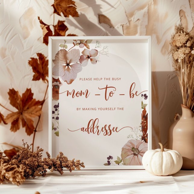 Fall Hjälp Busy Mamma till Be Adress och Kuvert P Poster (Skapare uppladdad)