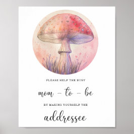 Fall Hjälp Busy Mamma till Be Adress och Kuvert Poster