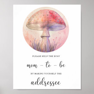 Fall Hjälp Busy Mamma till Be Adress och Kuvert Poster