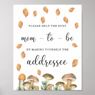 Fall Hjälp Busy Mamma till Be Adress och Kuvert Poster
