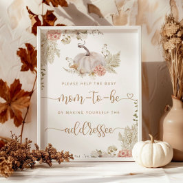 Fall Hjälp Busy Mamma till Be Adress och Kuvert Poster