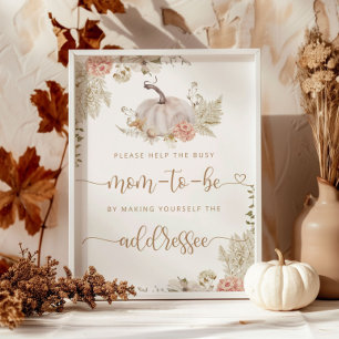 Fall Hjälp Busy Mamma till Be Adress och Kuvert Poster