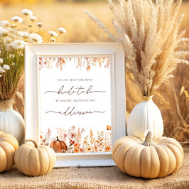 Fall Hjälp till Busy Bride Adress och Kuvert Poster
