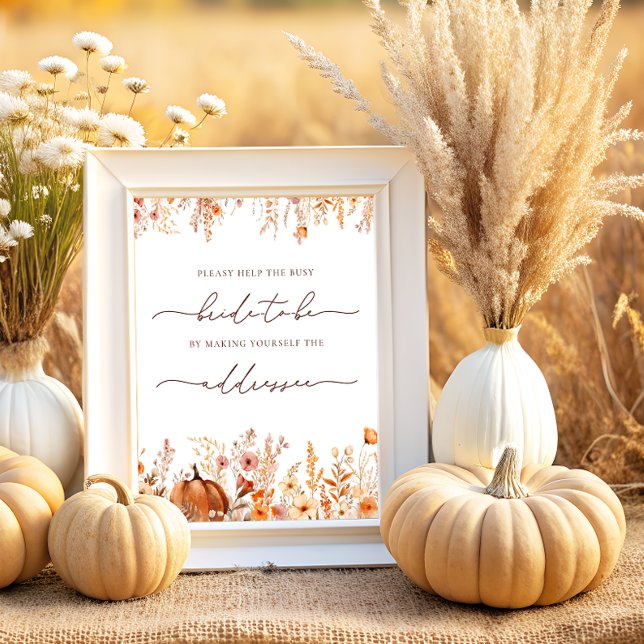Fall Hjälp till Busy Bride Adress och Kuvert Poster (Skapare uppladdad)