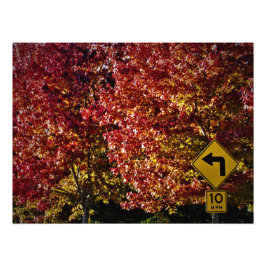 "F'all Höger Sen" Fototryck