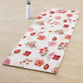 Fall/höst-Blommönstret Yoga Mat