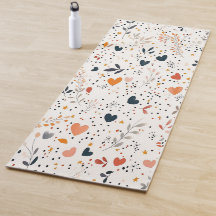 Fall/höst Gingham mönster Yoga Mat: Blommigt Yoga