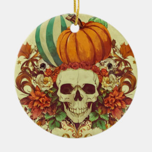 Fall/höst/Halloween/pumpa/skelett Julgransprydnad Keramik