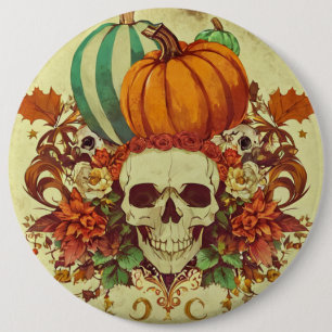 Fall/höst/Halloween/pumpa/skelett Knapp