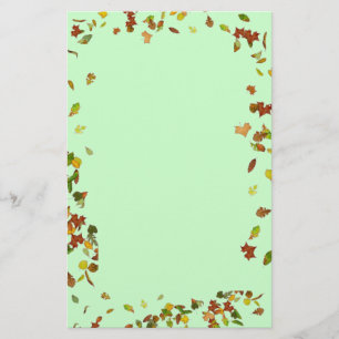 FALL / HÖST LÖV, Grönt Brevpapper