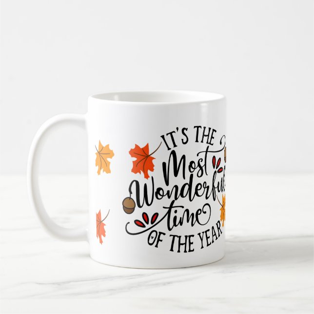 Fall Höst löv 🍁 Kaffemugg (Vänster)