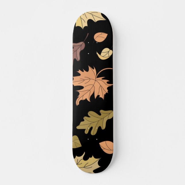 fall, höst, löv, löv mini skateboard bräda 18,5 cm (Framsida)