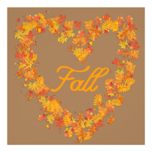 Fall Höst löv Photo Print Fototryck