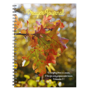 Fall Höst löv Prayer Journal bärbar dator Anteckningsbok