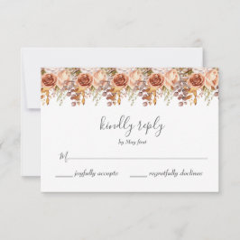 Fall Höst löv Rustic Land Boho Bröllop OSA Kort