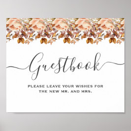 Fall Höst löv Rustic Land Boho Bröllop Poster