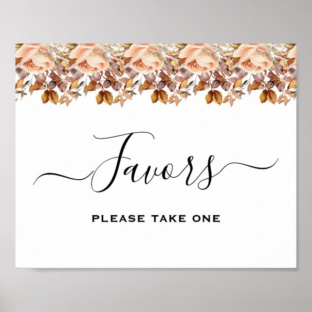 Fall Höst löv Rustic Land Boho Bröllop Poster (Framsidan)