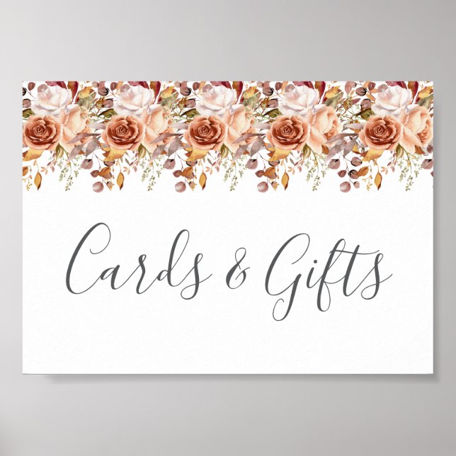 Fall Höst löv Rustic Land Boho Bröllop Poster (Framsidan)