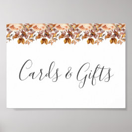 Fall Höst löv Rustic Land Boho Bröllop Poster