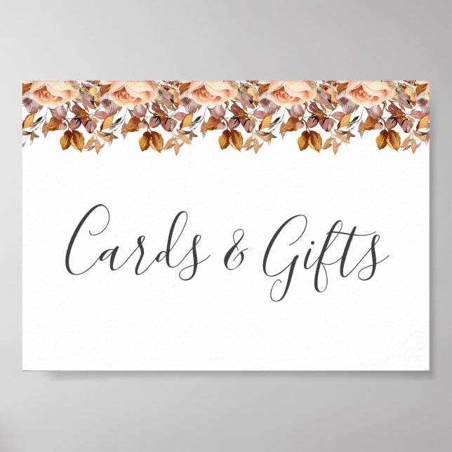 Fall Höst löv Rustic Land Boho Bröllop Poster (Framsidan)