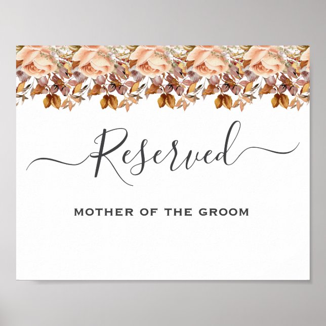 Fall Höst löv Rustic Land Boho Bröllop Poster (Framsidan)