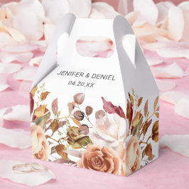 Fall Höst löv Rustic Land Boho Bröllop Presentaskar