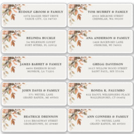 Fall Höst löv Rustic Land Guest Adress Klistermärken