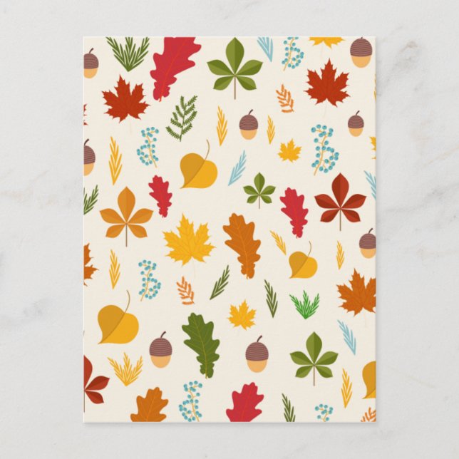 Fall Höst löv Säsong-retorik tacksägande Vykort (Framsida)