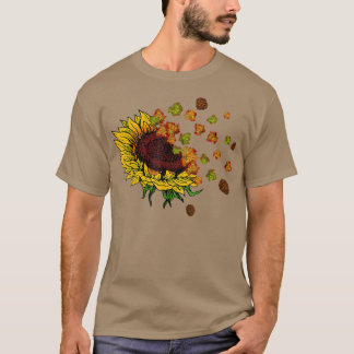 Fall Höst löv Sayed Solros Älskare Gifts Fl T Shirt