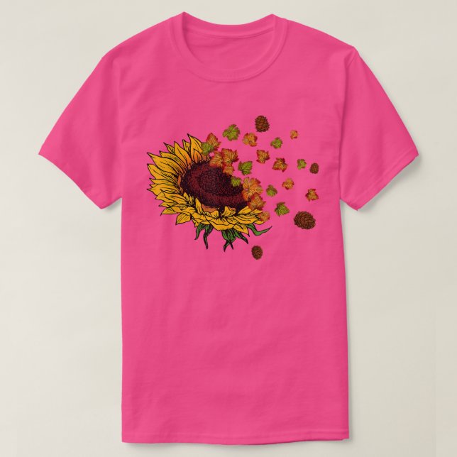 Fall Höst löv Sayed Solros Älskare Gifts Fl T Shirt (Design framsida)