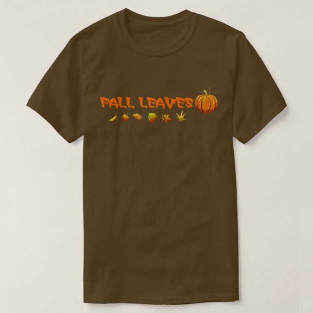 Fall Höst löv T Shirt (Design framsida)