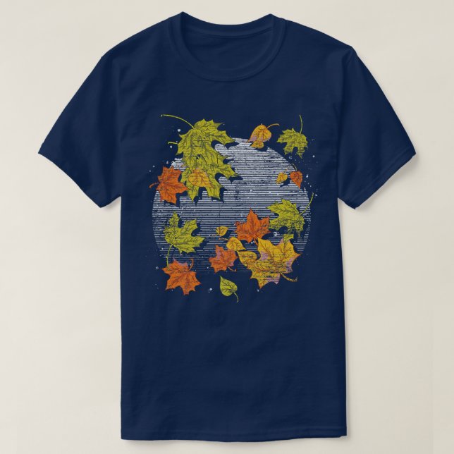 Fall Höst löv Thanksgiving Natur botaniskt F T Shirt (Design framsida)