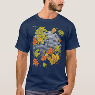 Fall Höst löv Thanksgiving Natur botaniskt F T Shirt