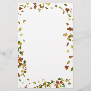 FALL / HÖST LÖV,Vit Brevpapper