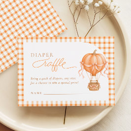 Fall Höst Pumpa Baby Shower Blöja Lotteri Kort