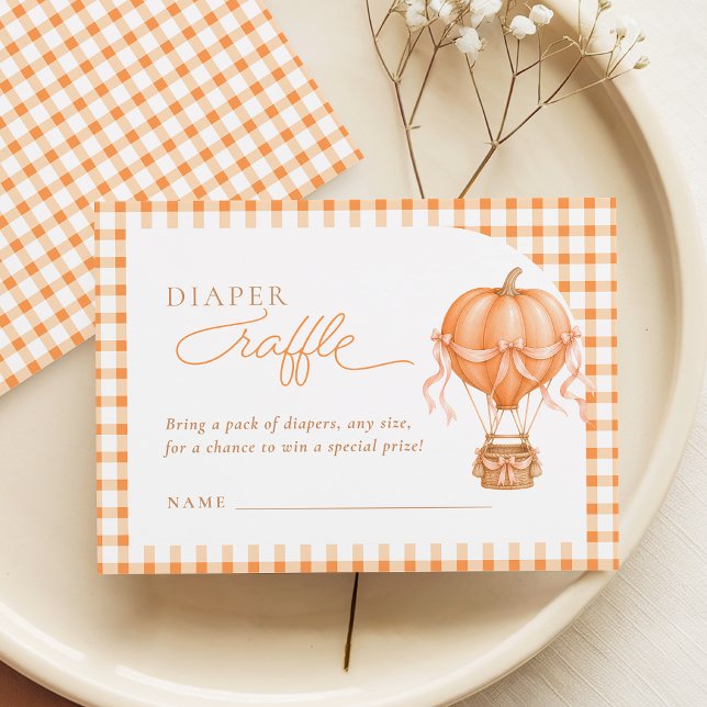 Fall Höst Pumpa Baby Shower Blöja Lotteri Kort (Skapare uppladdad)