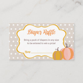 Fall Höst Pumpa Baby Shower Blöja Raffel Biljetter Tilläggskort