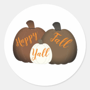 Fall/Höst/Pumpkin Runt Klistermärke