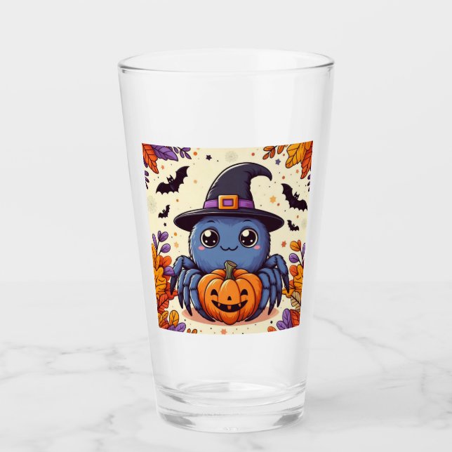 Fall/höst/spinder/häxa/halloween Glaskopp (Framsida)