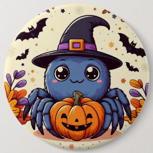 Fall/höst/spinder/häxa/halloween Knapp