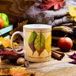 Fall Höstfärgad Löv-inspirationsoffert Kaffemugg