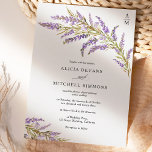 Fall höstlavender blommigt vattenfärgen bröllop inbjudningar<br><div class="desc">En chic Classic elegant blommigt lavender bröllop vattenfärg med monogram initialer med lila lavender botaniska stjälkar grenar och blommor,  grönt och brunblad och elegant kalligrafi.</div>