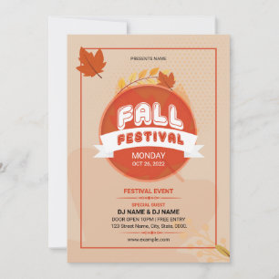 Fall / Höstlöv för Party Inbjudningar